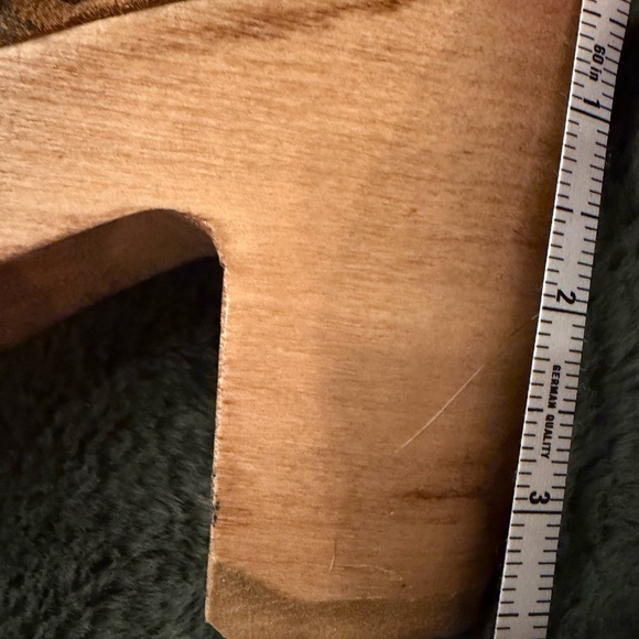 No. 6, Leopard Print Lace Up Women's Wooden Sandals, Size 38/7.5 - Picture 10 of 12